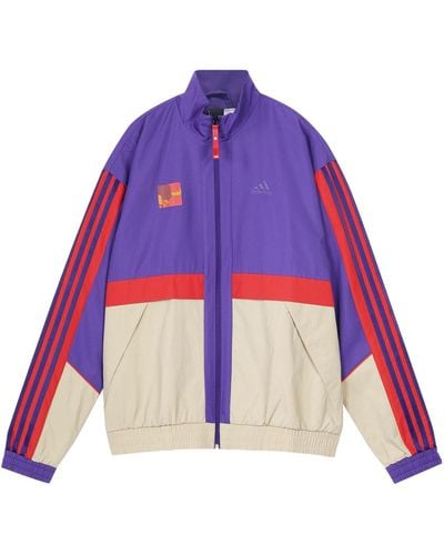 adidas Cny Jkt South New Year's Edition Sports Stand Collar Jacket - Blue