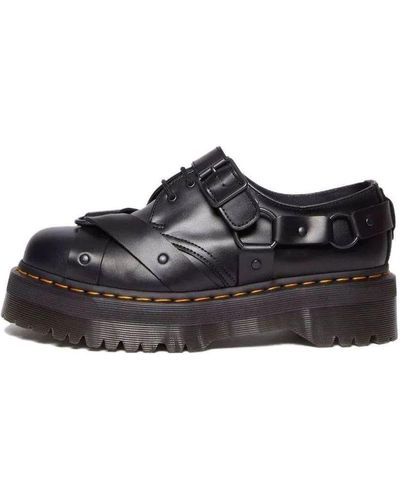 Dr. Martens 1461 Harness Leather Platform Shoes - Black