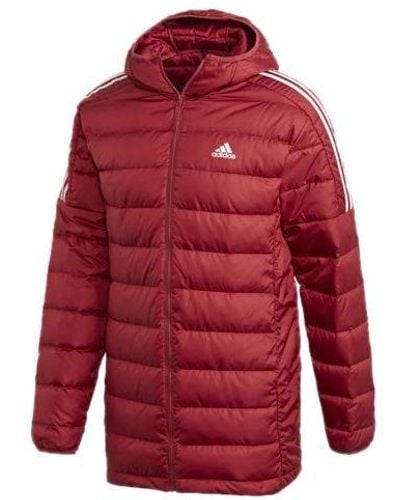 adidas Winter Long Cap Down Jacket Male - Red
