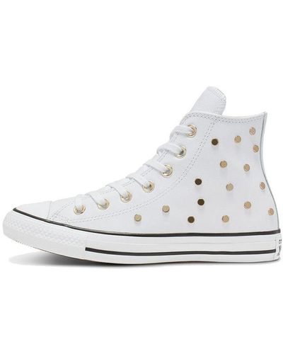 Converse Chuck Taylor All Star Studs High Top Leather Spot Rivet - White