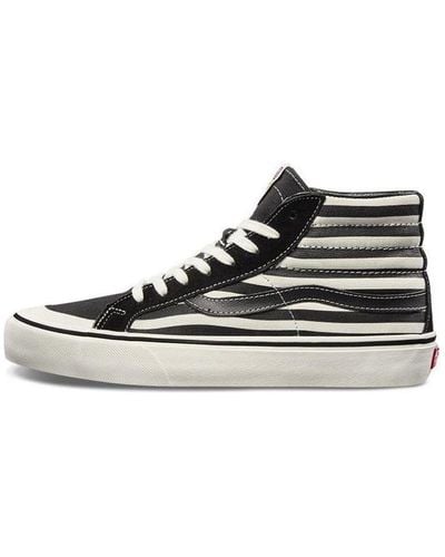 Vans Sk8-hi Stripe High Top Shoes - Black