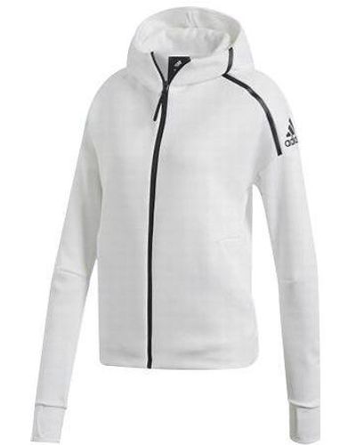 adidas Alphabet Logo Printing Sports Windproof Hooded Jacket - Gray
