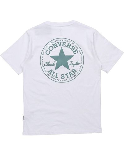 Converse All Star Logo Printing Round Neck Sports Short Sleeve - White
