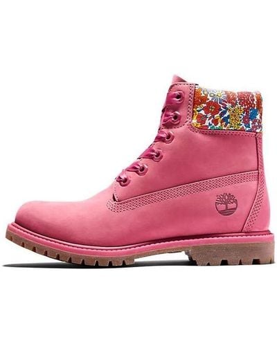 Timberland Made With Liberty Fabrics 6 Inch Boots - Pink