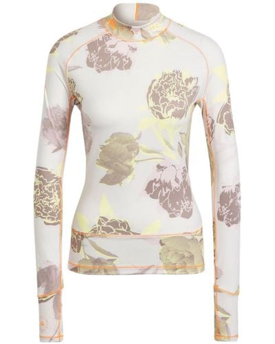 adidas By Stella Mccartney Cropped Long-sleeve Top (asia Szing) - Natural