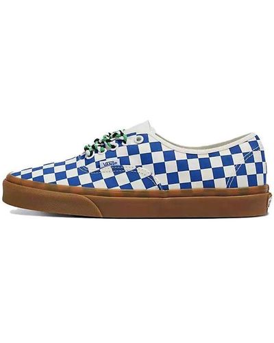 Vans Authentic Checkerboard Shoes - Blue