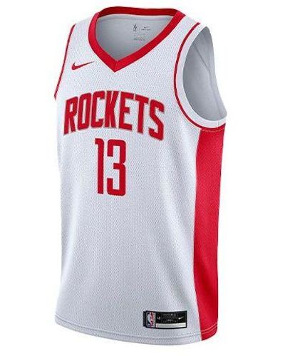 Nike James Harden Houston Rockets White - Red