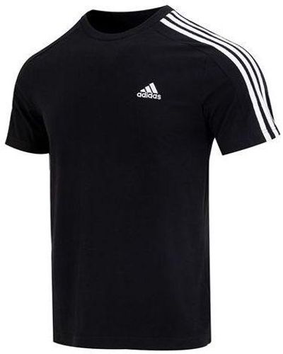 adidas Essentials Single Jersey 3-stripes T-shirt - Black