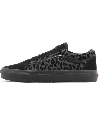 Vans Old Skool Leopard Skate Shoes - Black
