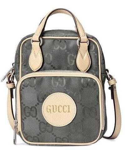 Gucci Logo Printing Off The Grid Backpack Gray - Black