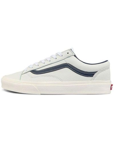 Vans Style 36 Low Tops Skateboarding Shoes Blue Contrasting Colors - White