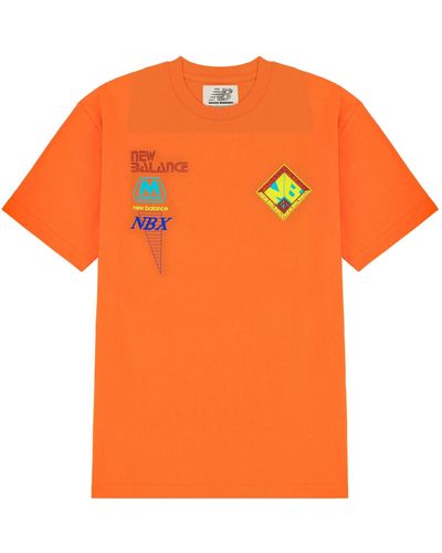 New Balance X Salehe Bembury Printing Logo Round-neck Tee - Orange
