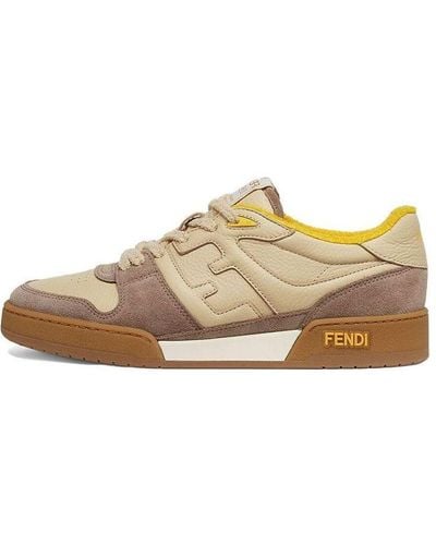 Fendi Match Low Top Suede - Natural