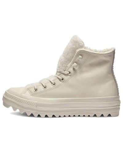 Converse Chuck Taylor All Star Street Warmer Ripple High Top Thick Sole Pure - Natural