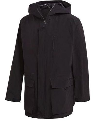 adidas Y-3 Casual Hooded Windproof Jacket - Black