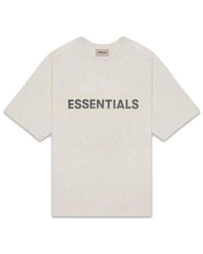 Fear Of God Ss20 3d Silicon Applique Boxy T-shirt Oatmeal - White