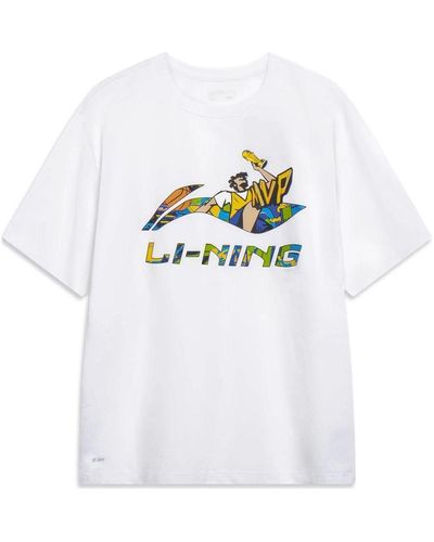 Li-ning Hoops Graphic T-shirt - White