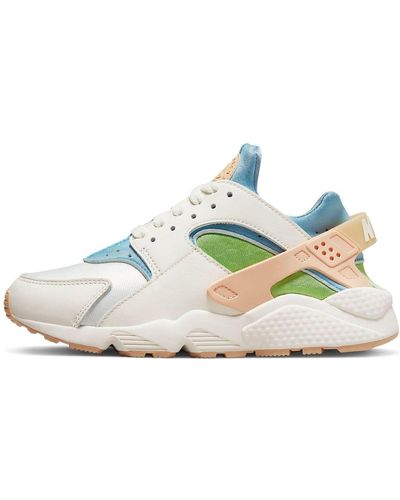 Nike Air Huarache Se Dq0117-100 White Blue Leather Running Shoes 6 Nr6179