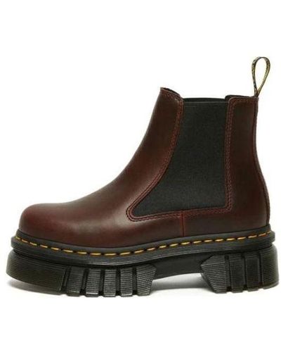 Dr. Martens Audrick Brando Leather Platform Chelsea Boots - Brown