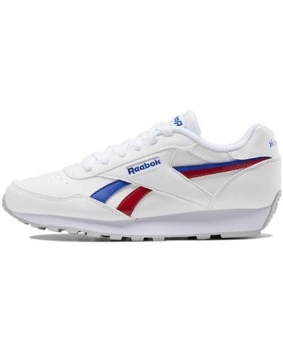 Reebok Rewind Run Cozy Wear-resistant Retro Casual Shoes/sneakers White Blue Red