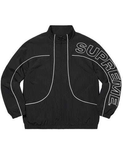 Supreme Piping Track Jacket - Black