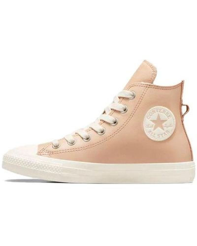 Converse Chuck Taylor All Star Leather Faux Fur Lining - Natural