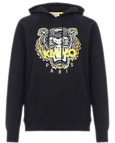 KENZO Tiger Head Embroidered Pattern Hoodie - Blue