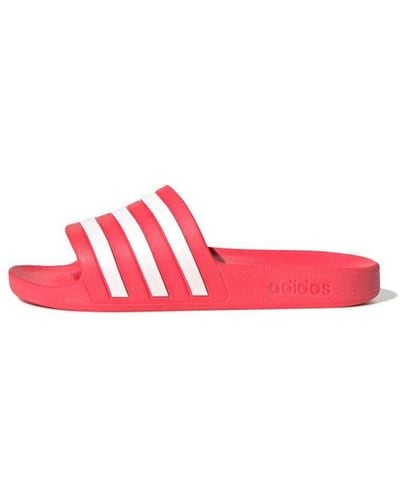 adidas Adilette Aqua Slides - Red