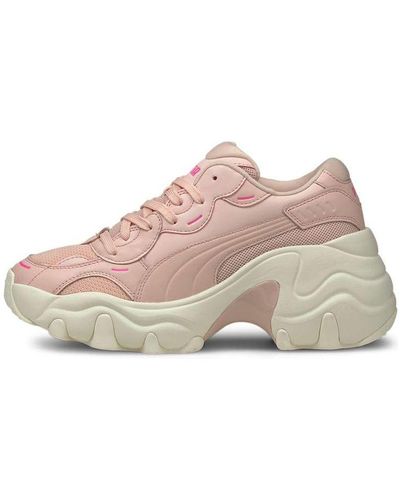 High Heel Sneakers Women's Chunky Shoes Wedge Sneakers Girls Pink