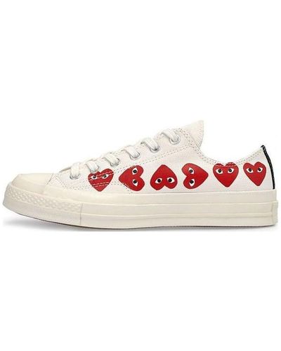 Converse X Comme Des Garcons Play Chuck 70 Low Multi Heart - Pink