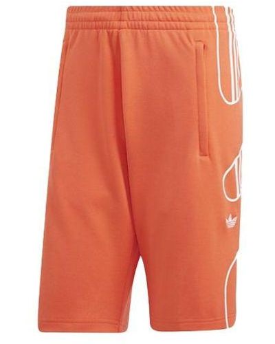 adidas Originals Pattern Printing Casual Sports Shorts - Orange