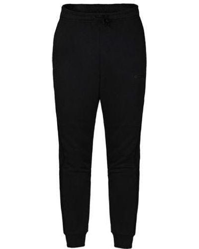 adidas Classic Logo Drawstring Fleece Lined Sports Pants - Black