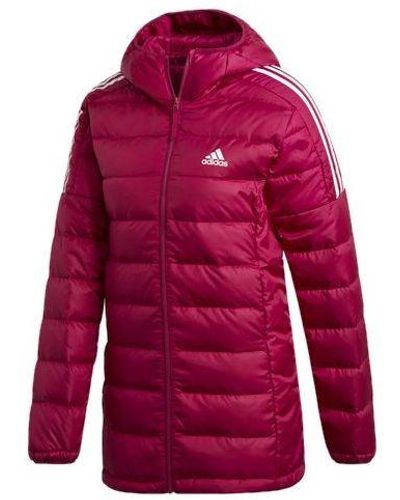 adidas Light Down Hooded Parka - Red