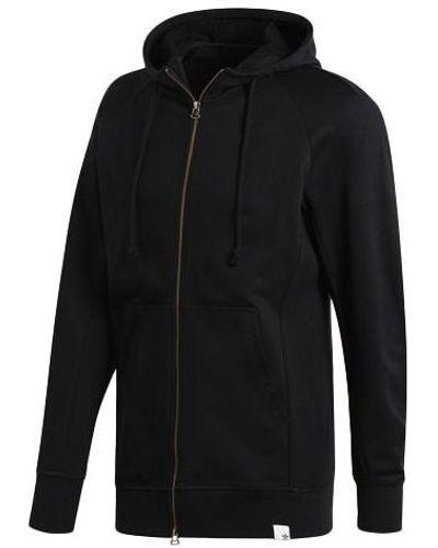 adidas Originals Hooded Zipper Sports Jacket - Black