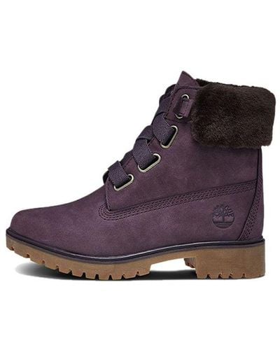Timberland 6 Inch Jayne Shearling Waterproof Wide-fit Boots - Purple