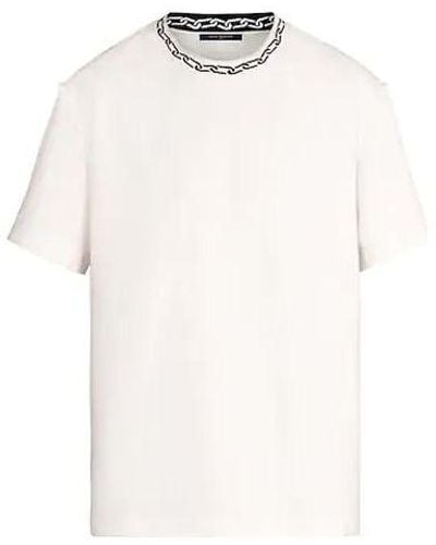 Louis Vuitton Lv Jacquard Chain Ribbed Collar - White