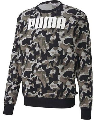 PUMA Long Sleeve Crew Neck Pullover - Black