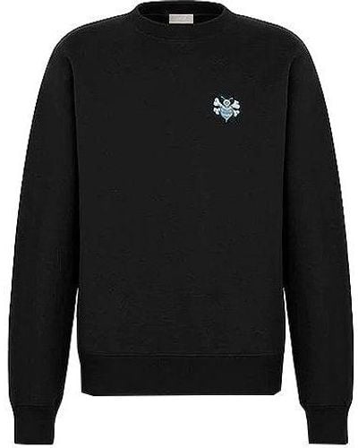 Dior And Shawn Stussy Bee Embroidered Oversized Sweatshirt - Black