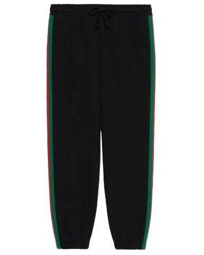 Gucci X The North Face Crossover Ss21 Webbing Printing Cotton Sports Pants - Black