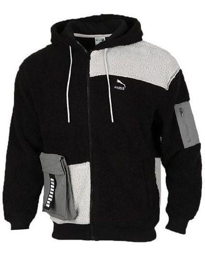 PUMA Retro Block Sherpa Full-zip Jacket Black