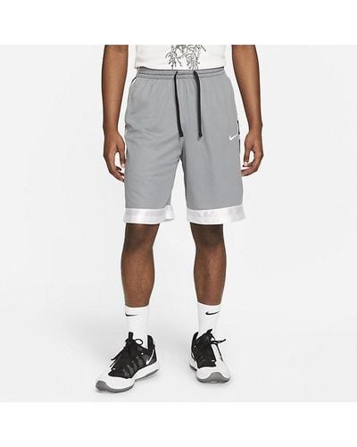 Nike Dri-fit Elite Stripe Basketball Shorts - Gray