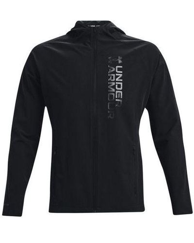 Under Armour Out The Storm Waterproof Light Woven Running Sports Hooded Jacket - Blue