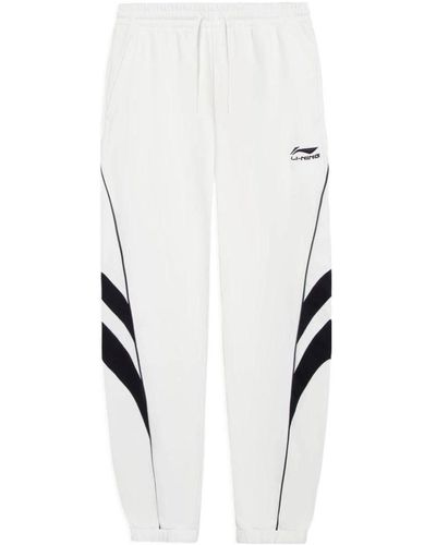 Li-ning Color Block Graphic Sweatpants - White