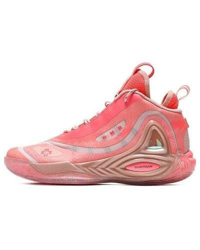 361 Degrees X Aaron Gordon Qu!k Lite Kungfu Dunk Sport Basketball Shoes - Pink