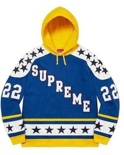 Supreme Hockey Hooded Sweatshirt - Blue