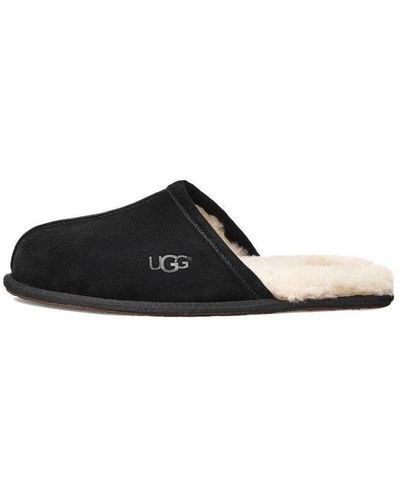 UGG Scuff Slipper Fleece Lined Slippers - Black