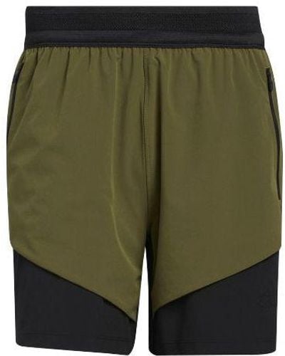 adidas Stu Tech Short Training Sports Colorblock Shorts - Green