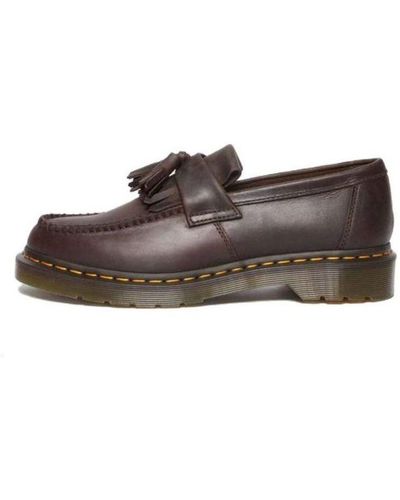 Dr. Martens Adrian Crazy Horse Leather Tassel Loafers - Brown