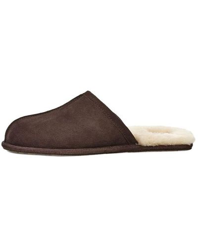 UGG Scuff Slipper Fleece Lined Shoe - Brown