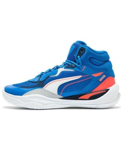 PUMA Playmaker Pro Mid Basketball Shoes - Blue